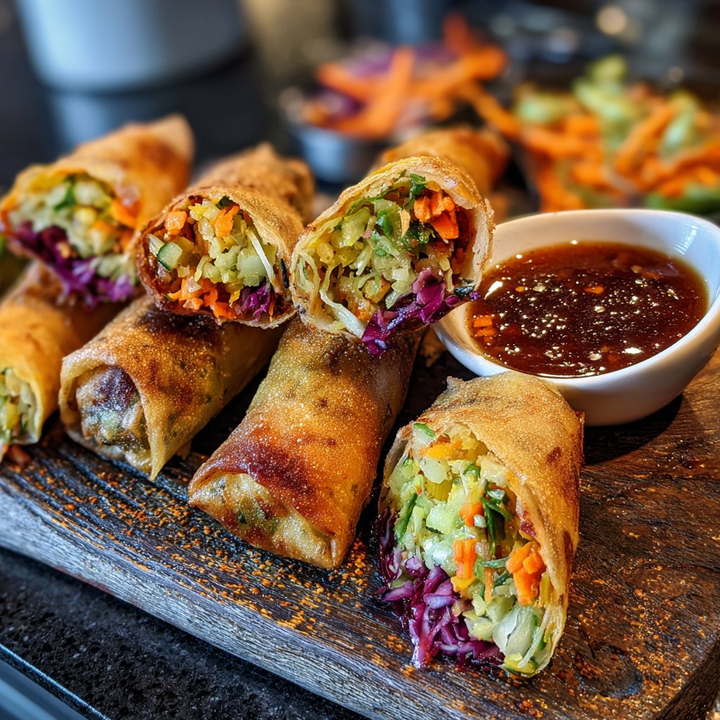 Super Bowl Veggie Spring Rolls