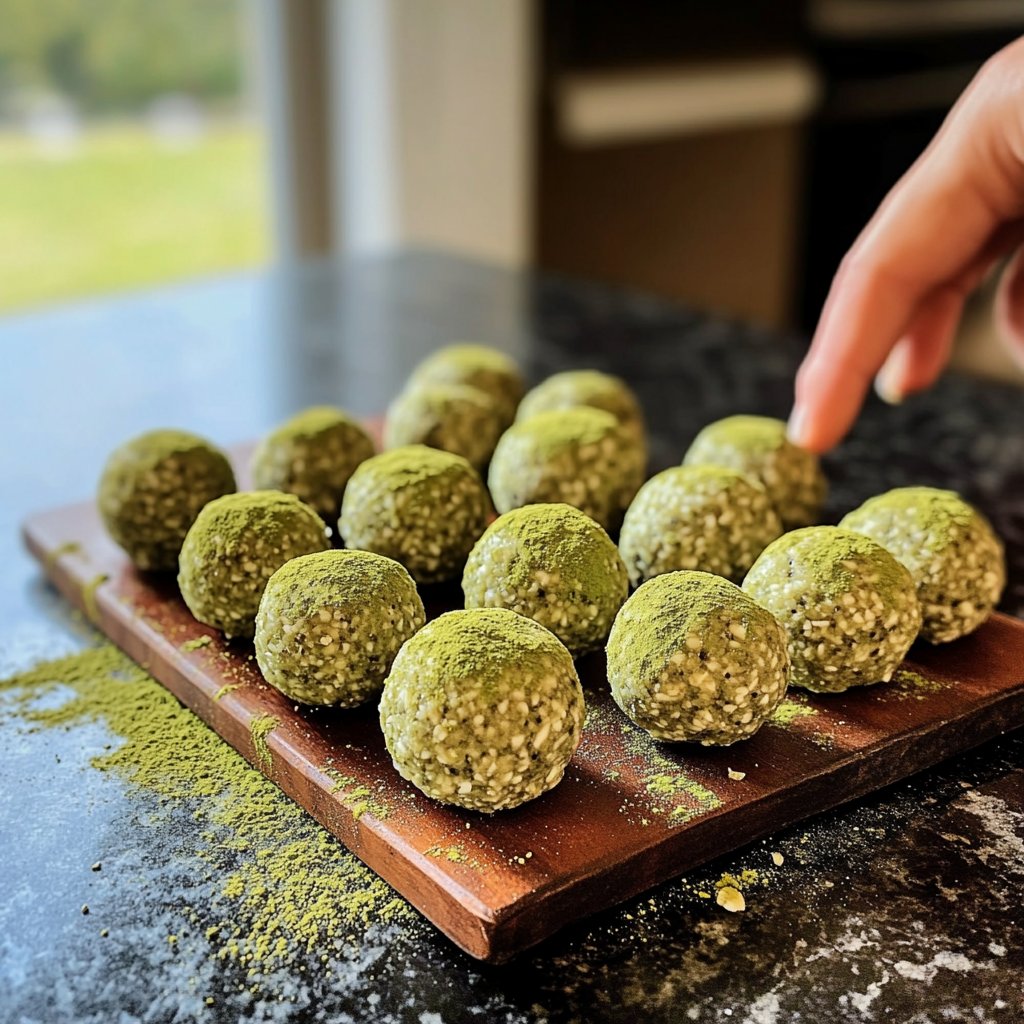 Protein Balls with Matcha