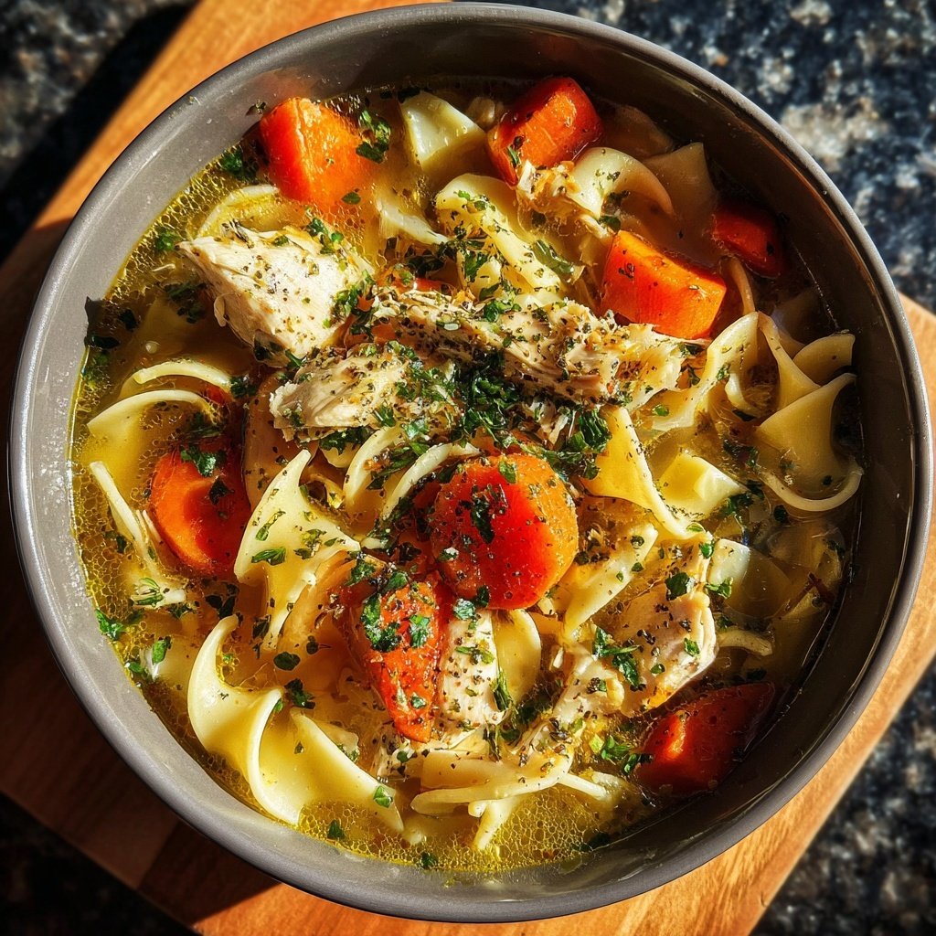 Healthy Crockpot Chicken Noodle Soup