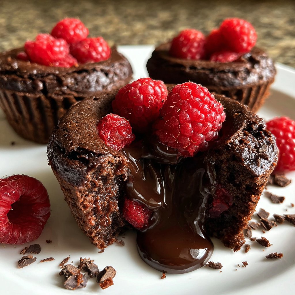 Chocolate Raspberry Lava Cakes