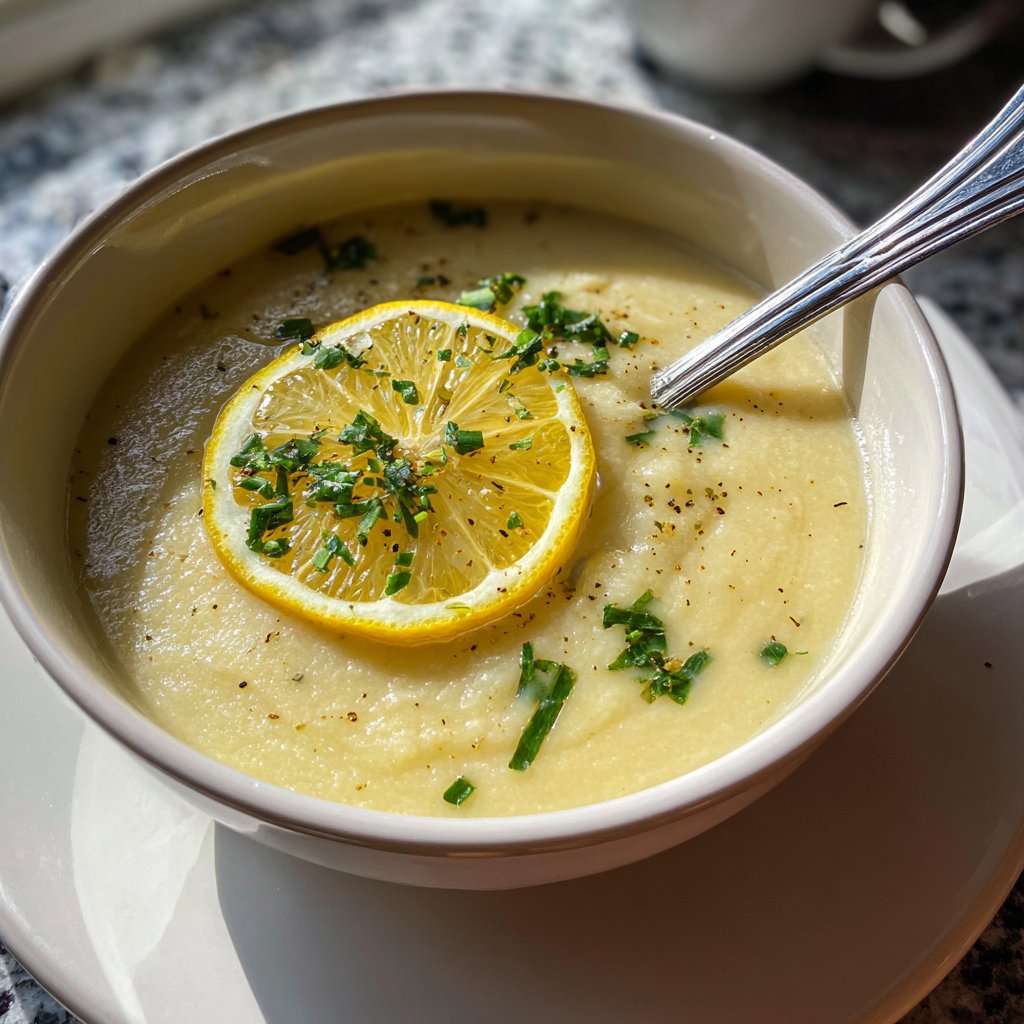 Creamy Lemon White Bean Soup Bowl