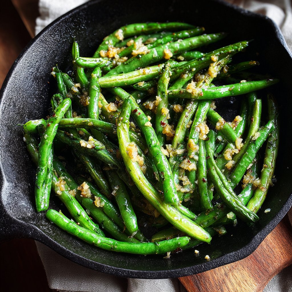 Garlic Butter Green Bean Skillet