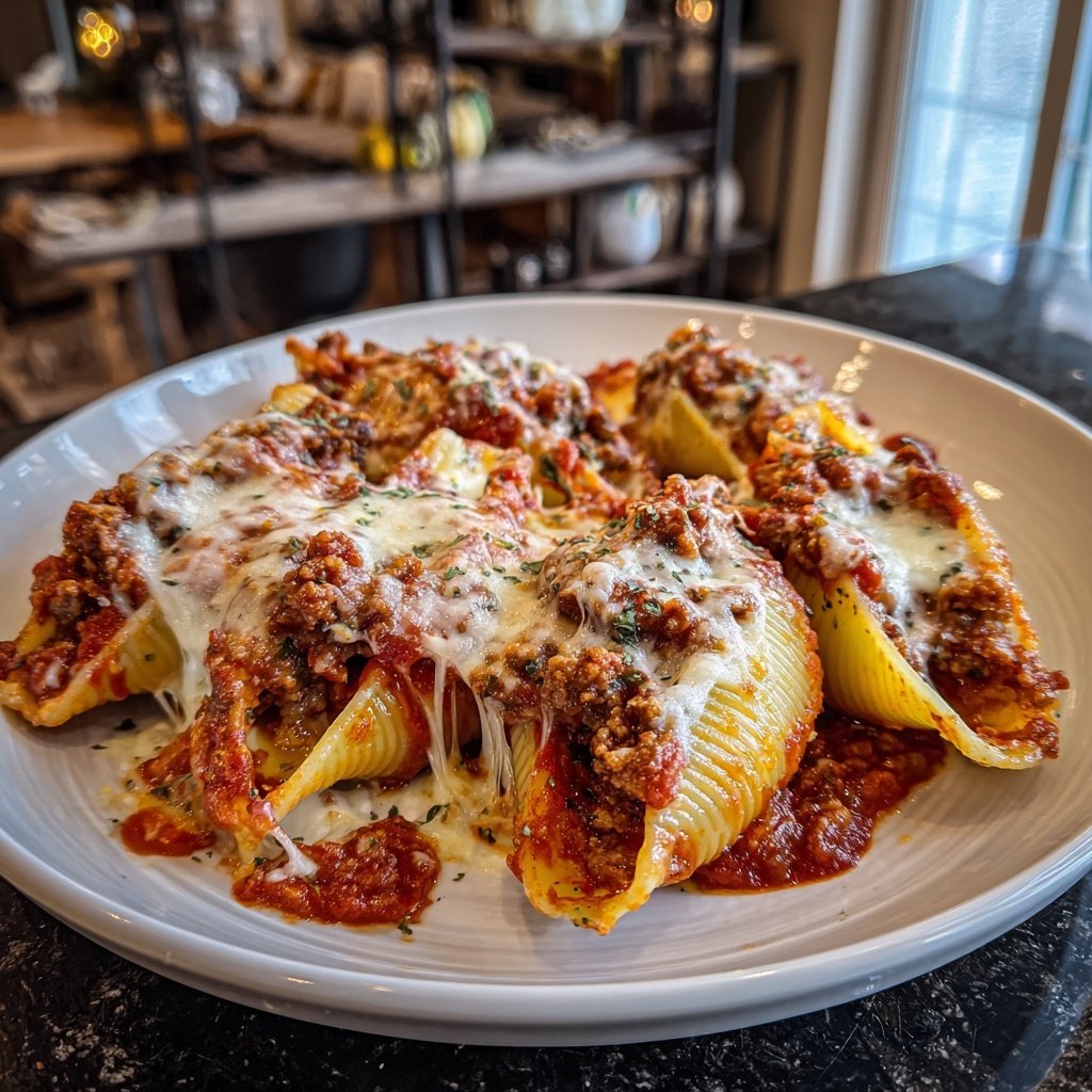 Ground Beef Stuffed Shells
