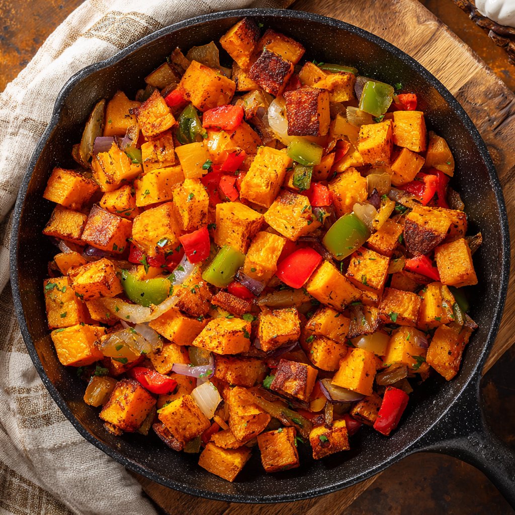 Roasted Sweet Potato Veggie Skillet