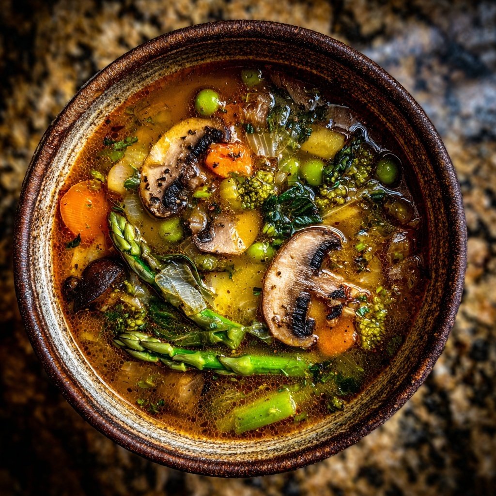 Spring Mushroom Vegetable Soup
