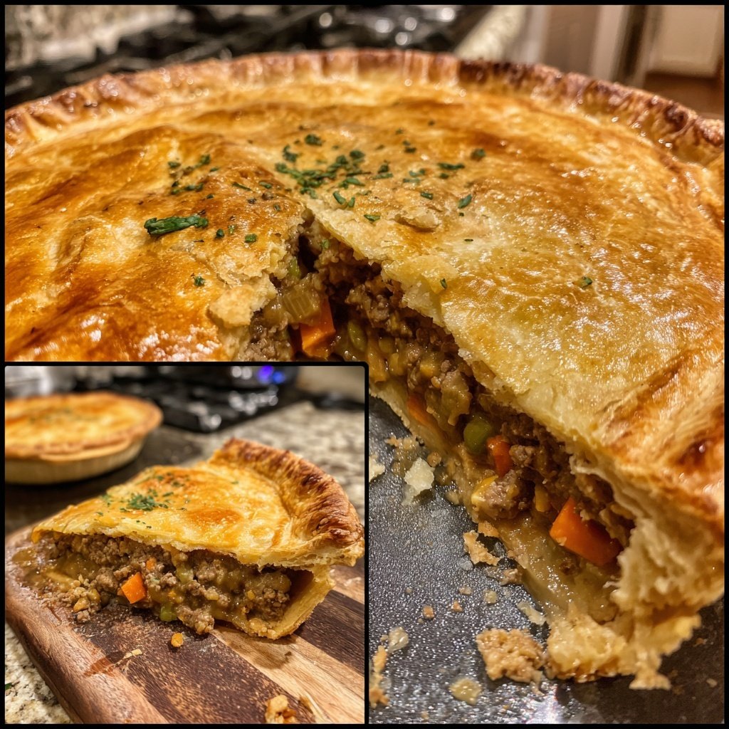 Comfort Food Beef and Mushroom Pot Pie
