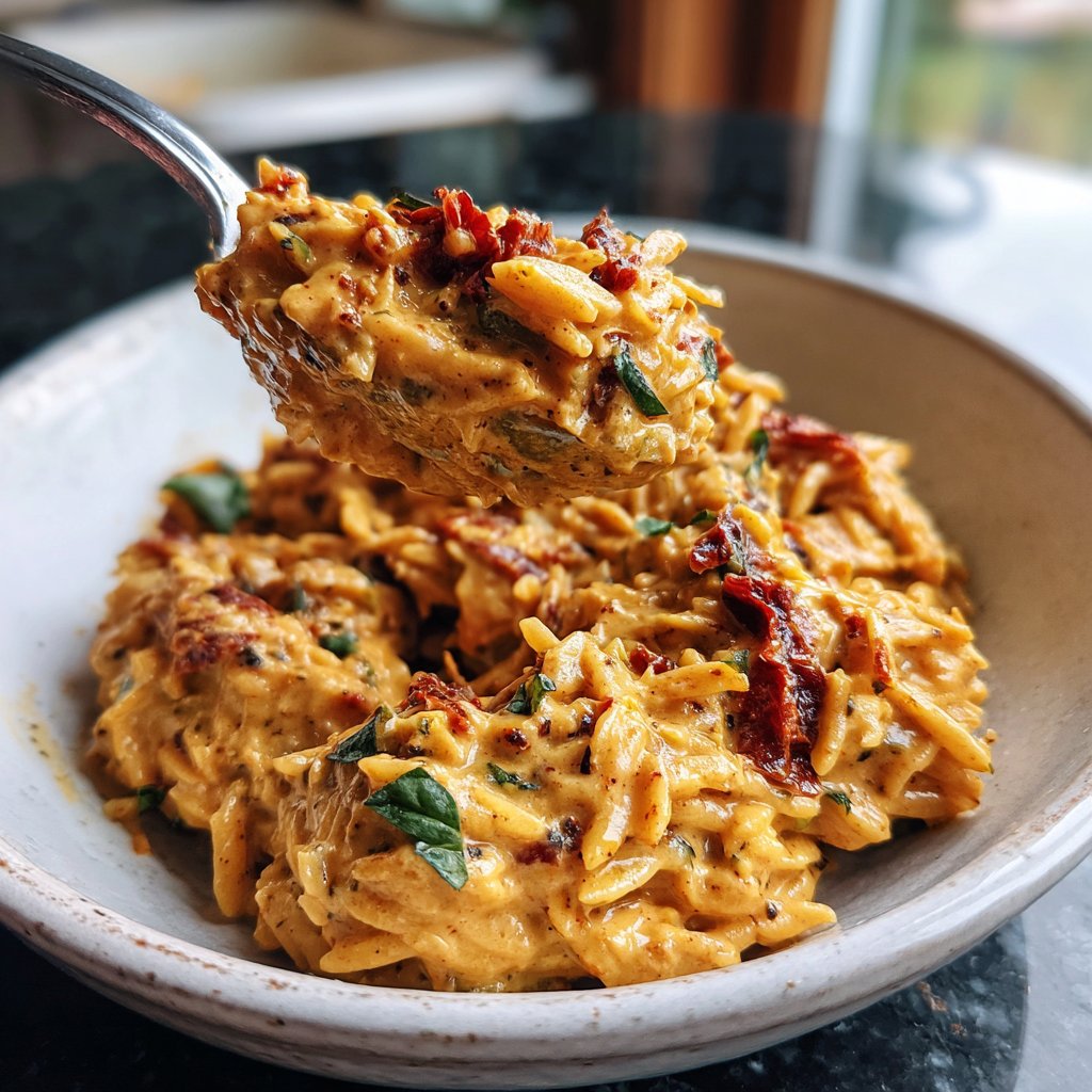 Creamy Sun-Dried Tomato Orzo