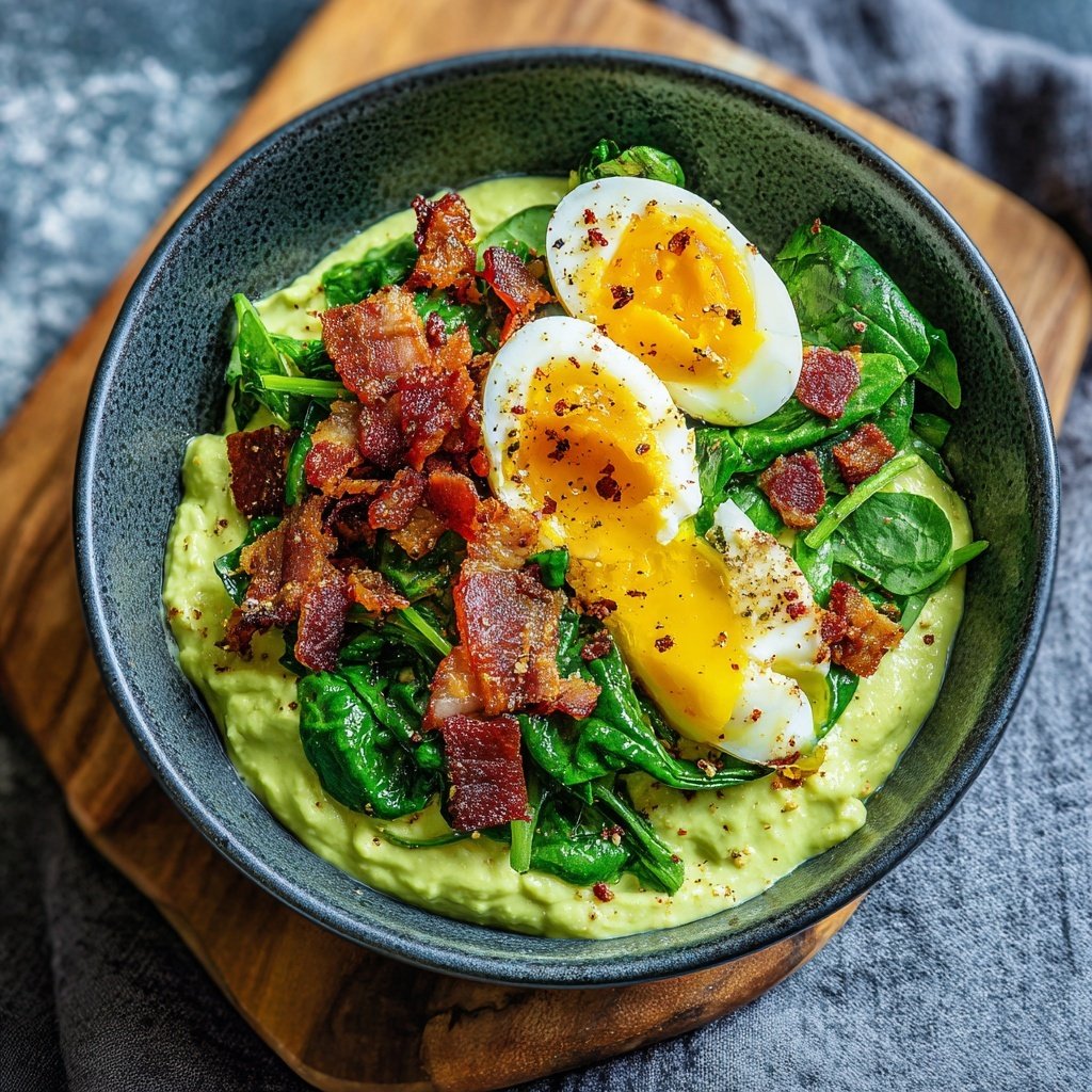 Keto Breakfast Bowl With Avocado