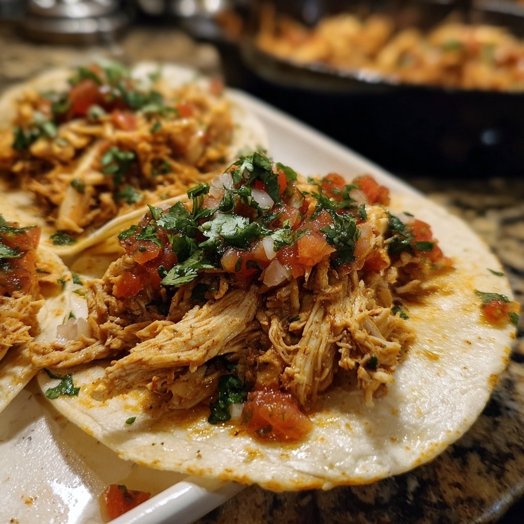 Easy Slow Cooker Chicken Taco Filling