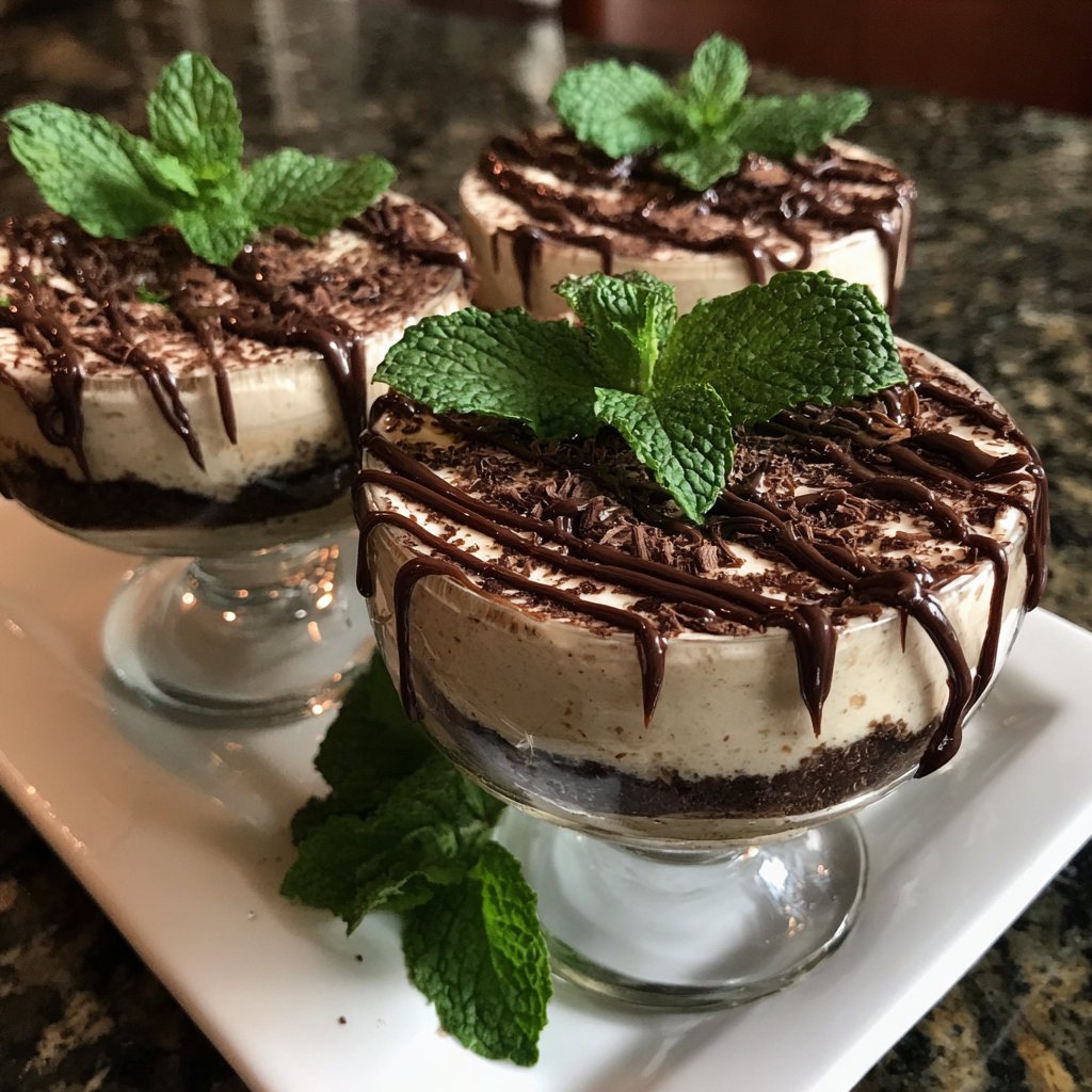 Chocolate Mint Dessert Cups
