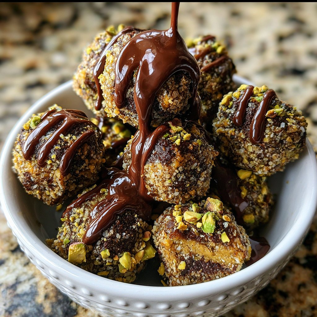 Chocolate Pistachio Coconut Bites