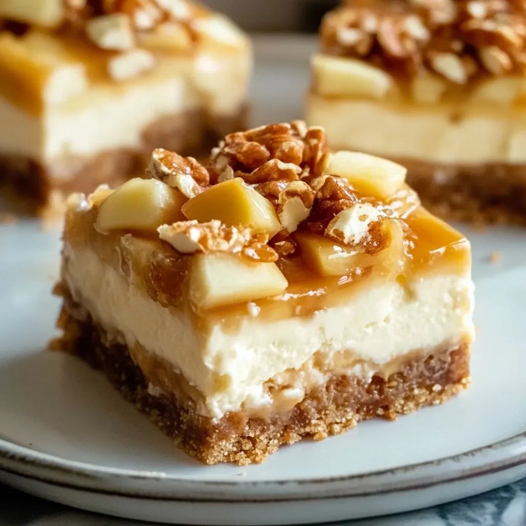Caramel Apple Cheesecake Bars