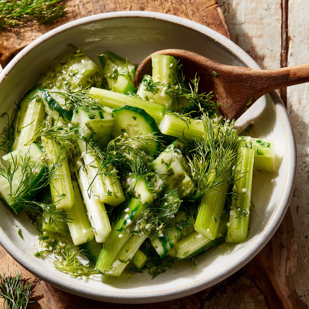Celery Salad With Cucumber And Dill