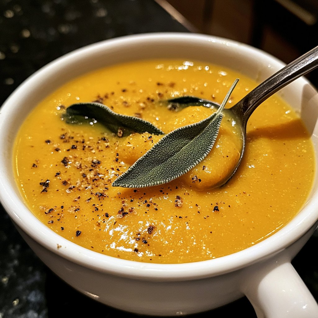 Creamy Squash Soup with Sage