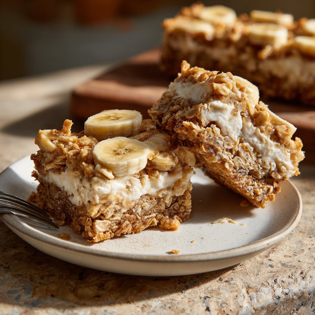 Banana Oat Yogurt Squares