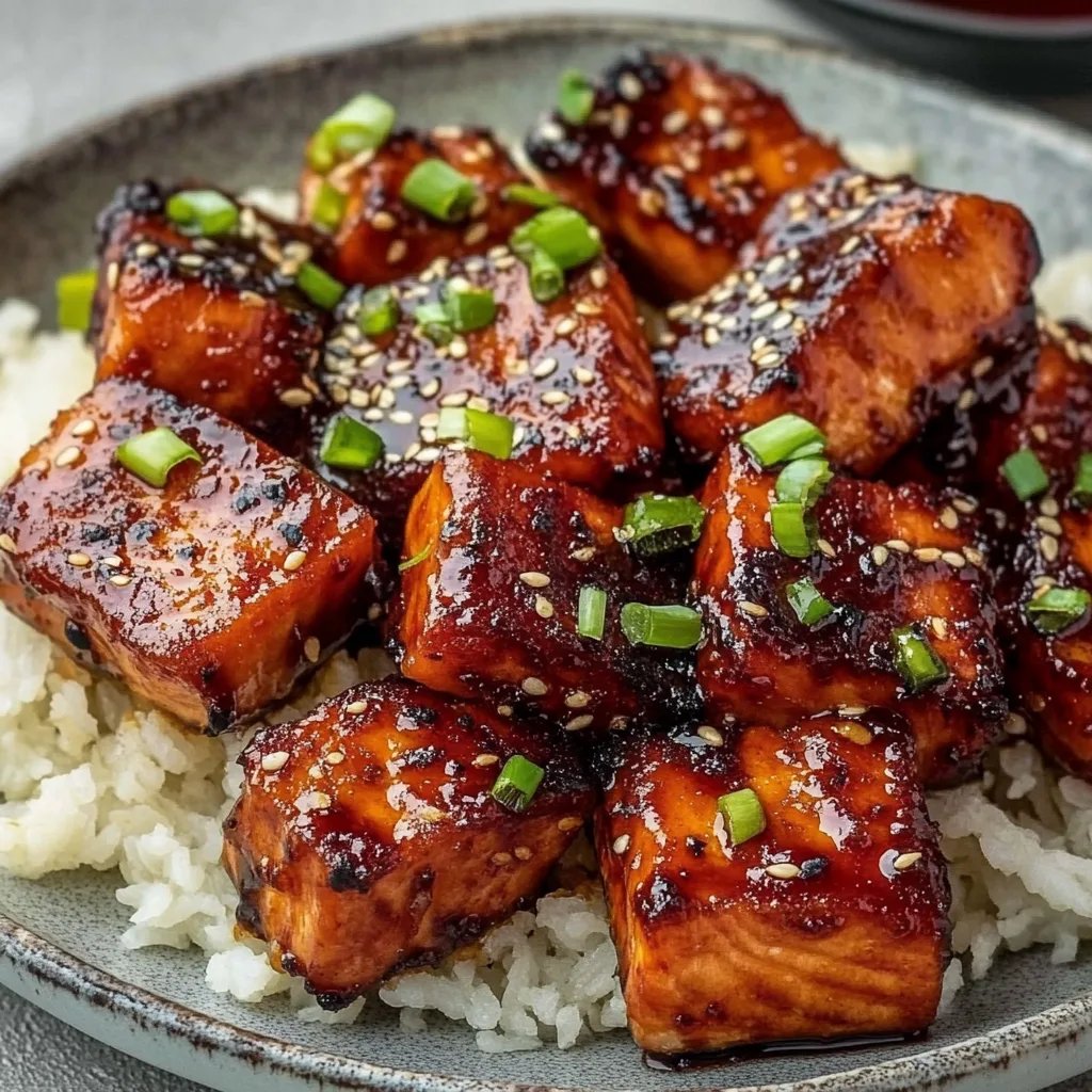 Crispy Honey Garlic Salmon Bites