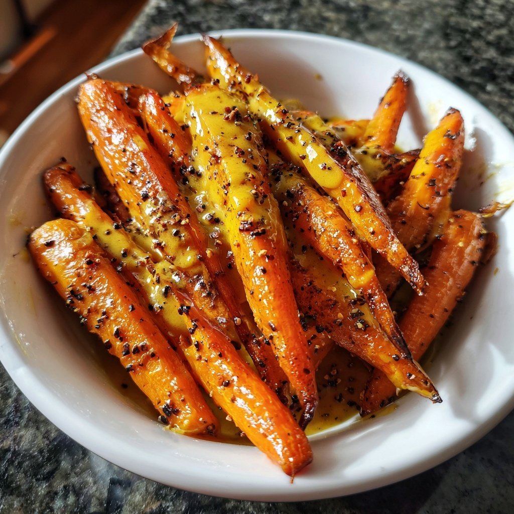 Honey Mustard Roasted Carrots