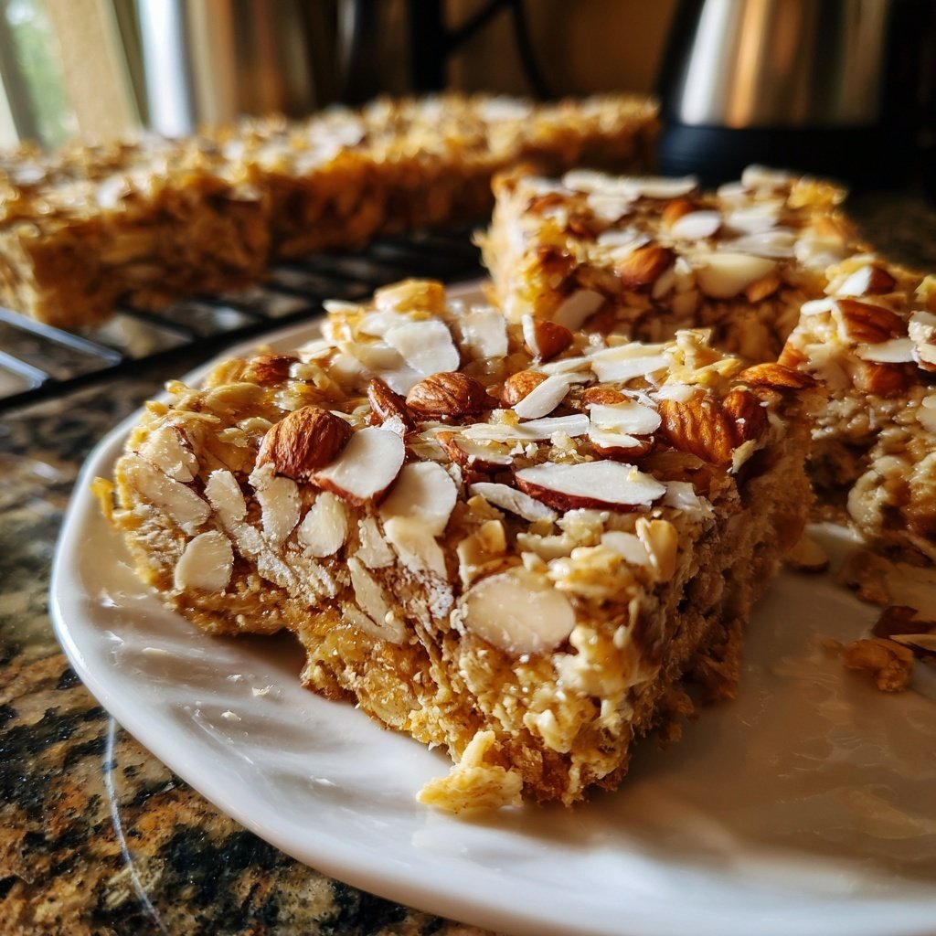 Vanilla Almond Oat Breakfast Squares